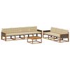 vidaXL Zestaw sof na zewnątrz z poduszką 8 pcs Naturalny i Beżowy