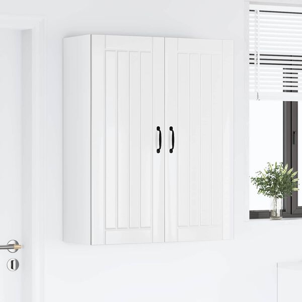 vidaXL Szafka kuchenna Lucca Biały wysoki połysk 80 x 31 x 100 cm