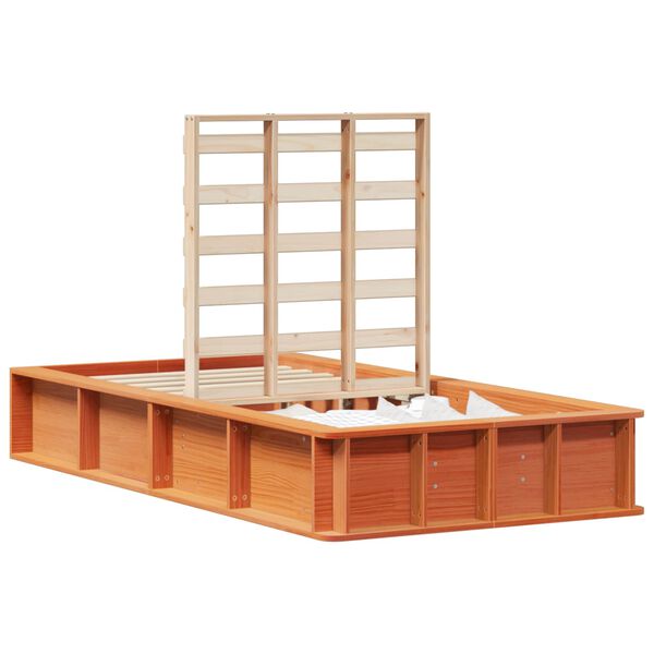 vidaXL Ramka ł&oacute;żka Woskowy Brąz 80 x 200 cm Lite drewno sosnowe
