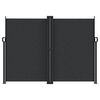 vidaXL Zwijana markiza boczna na taras, czarna, 180 x 600 cm