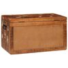 vidaXL Skrzynia do przechowywania Z blokadą Brązowy Drewno z mango