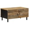 vidaXL Stolik kawowy, czarny, 80x50x40 cm, lite surowe drewno mango