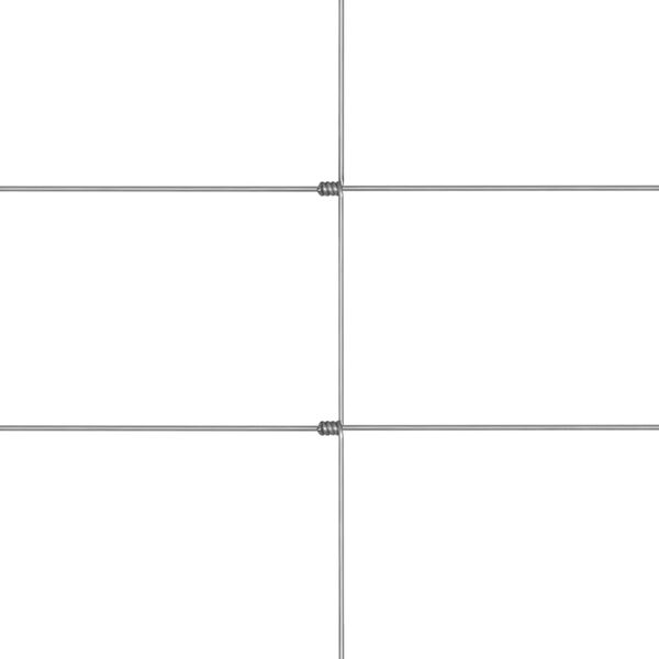 vidaXL Siatka ogrodzeniowa, galwanizowana stal, 50 m, 150 cm, srebrna