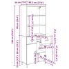 vidaXL Highboard z szufladą Stare drewno 69,5 x 34 x 180 cm
