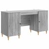 vidaXL Biurko Szary Sonoma 142,5 x 50 x 75 cm Drewno inżynieryjne
