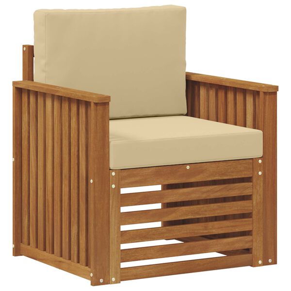 vidaXL Zestaw sof na zewnątrz z poduszką Naturalny 71 x 63 x 73 cm