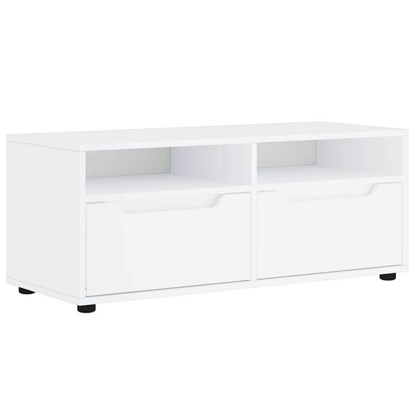 vidaXL Szafka pod TV "VISNES" Biała 100x40x38 cm Drewno klejone