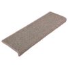 vidaXL Maty na schody 15 szt. 65x21x4 cm Ciemnobeżowe, prostokątne krawędzie