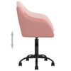 vidaXL Obrotowe krzesła stołowe, 2 szt., r&oacute;żowe, aksamitne