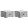 vidaXL Wisząca Szafka Nocna 2 pcs Betonowy szary 34,5 x 33 x 20 cm
