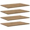 vidaXL P&oacute;łka na książki 3 poziomy 4 szt. 60 x 40 x 1,5 cm Brązowy