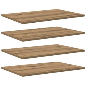 vidaXL P&oacute;łka na książki 3 poziom&oacute;w 4 szt. 60 x 40 x 1,5 cm Brązowy