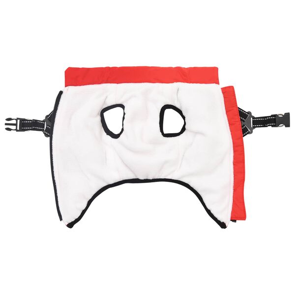 vidaXL Kurtka dla Psa Czerwony L36 Runo i poliester