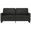 vidaXL Sofa 2-osobowa, czarna, 140 cm, tapicerowana tkaniną