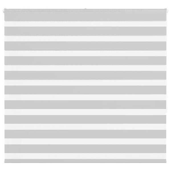 vidaXL Roleta zebra, jasnoszara, szerokość tkaniny 155,9cm, poliester