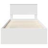 vidaXL Ramka ł&oacute;żka Z zagł&oacute;wkiem Biały 100 x 200 cm Lite drewno sosnowe