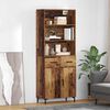vidaXL Highboard z szufladą Stare drewno 69,5 x 34 x 180 cm