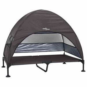 vidaXL Podn&oacute;żka dla psa 127 x 81 x 108 cm Tkanina i Stal Brązowy