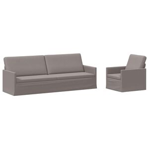 vidaXL Zestaw Sof 2 pcs Ciemnoszary tkanina