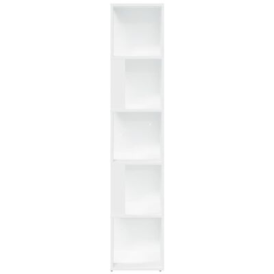 vidaXL Szafka narożna, biała, 33x33x164,5 cm, materiał drewnopochodny
