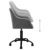 vidaXL Obrotowe krzesło stołowe, jasnoszare, obite tkaniną