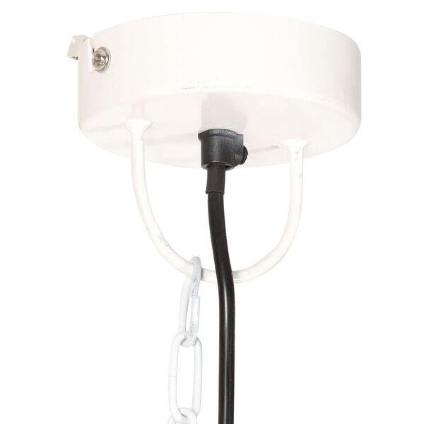 vidaXL Industrialna lampa wisząca, 25 W, biała, okrągła, 31 cm, E27