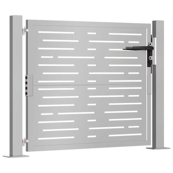 vidaXL Furtka ogrodowa, 100x75 cm, stal kortenowska, motyw prostokąty