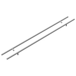 vidaXL Uchwyt do szafki 2 szt. Srebrny 800 mm Stal nierdzewna