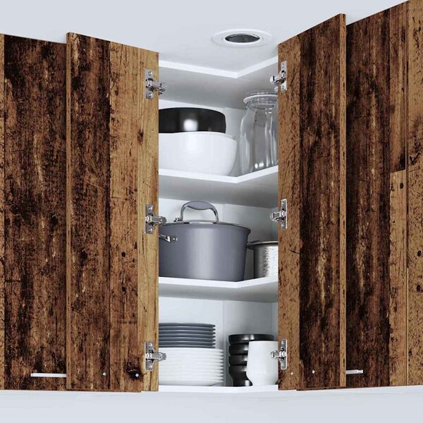 vidaXL Szafka wisząca Stare Drewno i Biały 57 x 57 x 80 cm