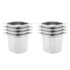 vidaXL Pojemniki gastronomiczne 8 szt. GN 1/6, 150 mm, stal nierdzewna