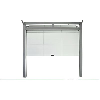 vidaXL Brama garażowa segmentowa, szaro-biała