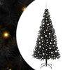 vidaXL Choinka Czarny 210 cm PVC