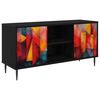 vidaXL Szafka pod telewizor HEESCH 102 x 33 x 51 cm Czarny dąb