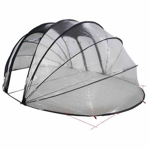 vidaXL Namiot basenowy przezroczysty 538 x 440 x 204 cm PVC