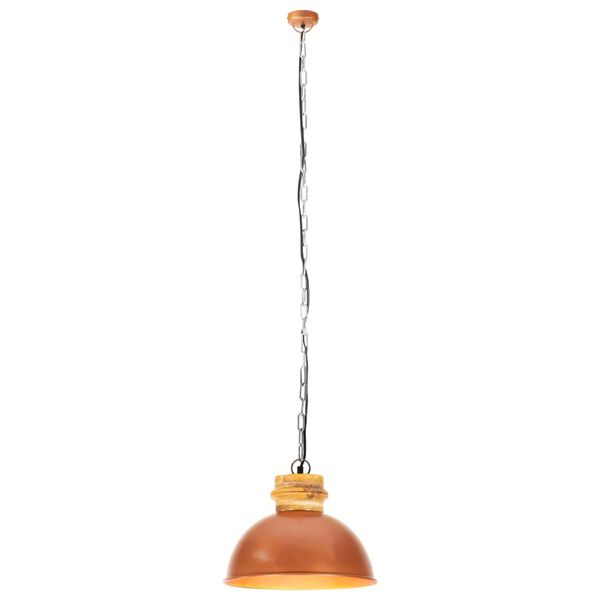 vidaXL Wisząca lampa industrialna, kolor miedzi, okrągła, 32 cm, E27