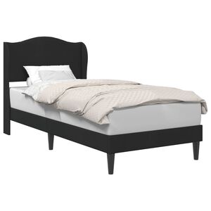 vidaXL Ramka ł&oacute;żka Z zagł&oacute;wkiem Czarny 80 x 200 cm Welur