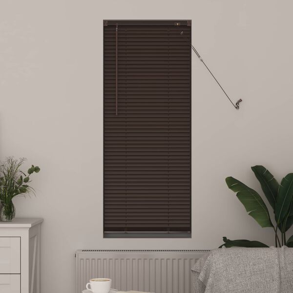vidaXL Żaluzja wenecka Ciemnobrązowy ze wzorem 150 x 50 cm PVC