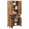 vidaXL Highboard Montowane na ścianie Stare drewno 69,5 x 34 x 180 cm