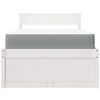 vidaXL Ł&oacute;żko z szufladami i materacem, białe, 90x200 cm, sosnowe