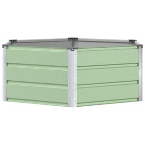 vidaXL Donica Pastelowa Zieleń 129 x 129 x 45 cm Stal