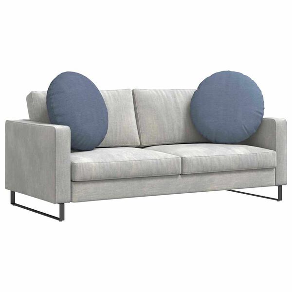 vidaXL Poduszki na siedziska 2 pcs Niebieski &Oslash; 80 cm