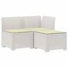 vidaXL Sofa ogrodowa 3-osobowa z poduszkami w rattanowym wyglądzie