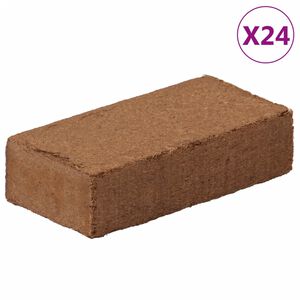 vidaXL Kostki wł&oacute;kna kokosowego, 650 g x 24 szt., łącznie 15,6 kg
