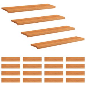 vidaXL Nakładki na schody 20 szt. 120 x 30 x 2 cm Jasny Brąz