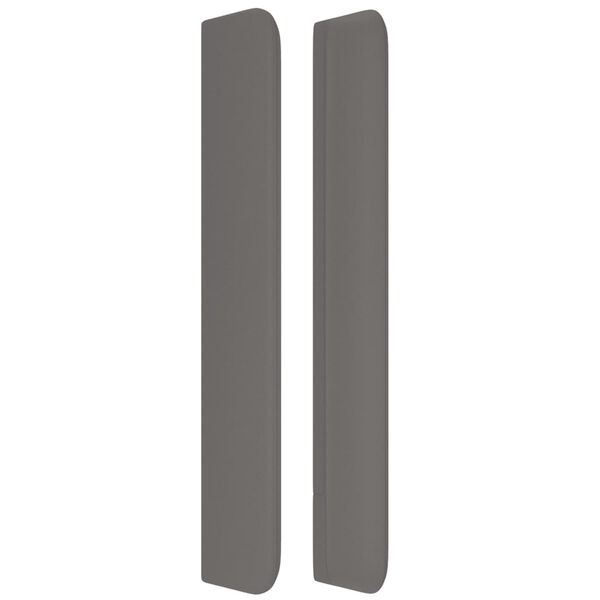 vidaXL Zagł&oacute;wek uszak, szary, 183x16x118/128 cm, sztuczna sk&oacute;ra