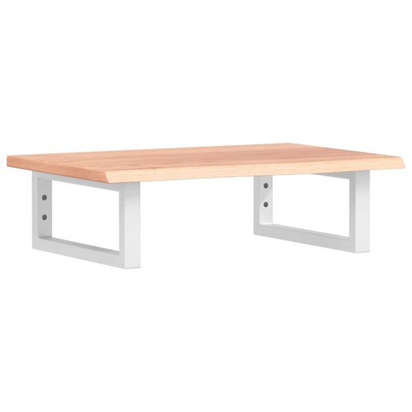 vidaXL P&oacute;łka ścienna pod umywalkę, stal i lite drewno dębowe