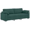 vidaXL Sofa 3 pcs Ciemna zieleń 219 x 80 x 82 cm Tkanina lniana