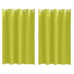 vidaXL Firany blackout z k&oacute;łkami 2 szt. zielony 175 x 140 cm Poliester