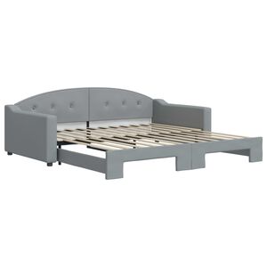vidaXL Sofa rozsuwana, jasnoszara, 100x200 cm, tkanina