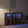 vidaXL Komoda LED Ze LED Lights Stare drewno 162 x 37 x 100 cm